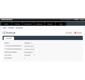 CCAvenue (OpenCart Addon)