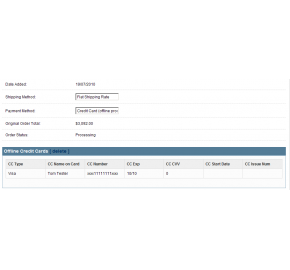 Offline Credit Card (OpenCart Addon)