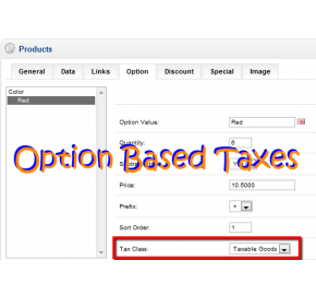 Option Based Taxes (OpenCart)